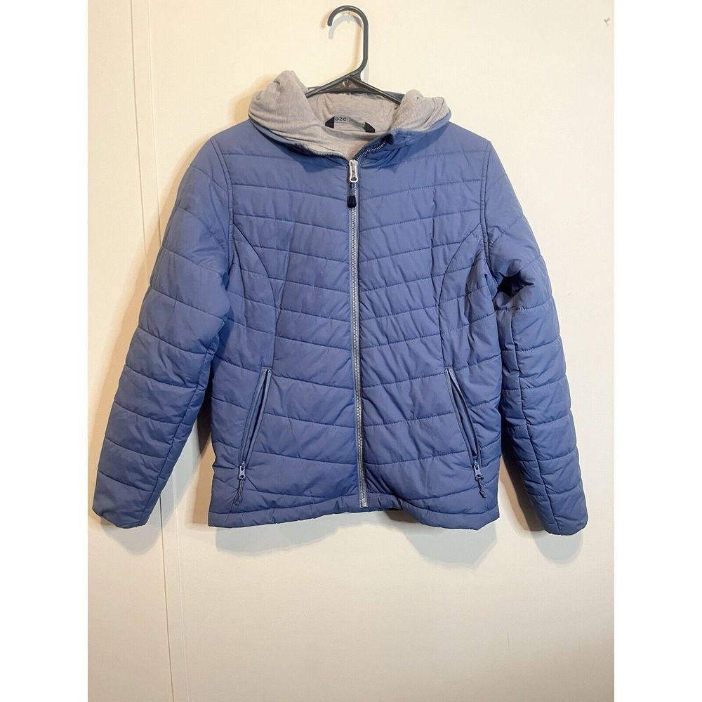 Dsg Blue Puffer Jacket Hooded Cotton Lined Size‎ Large Insulated